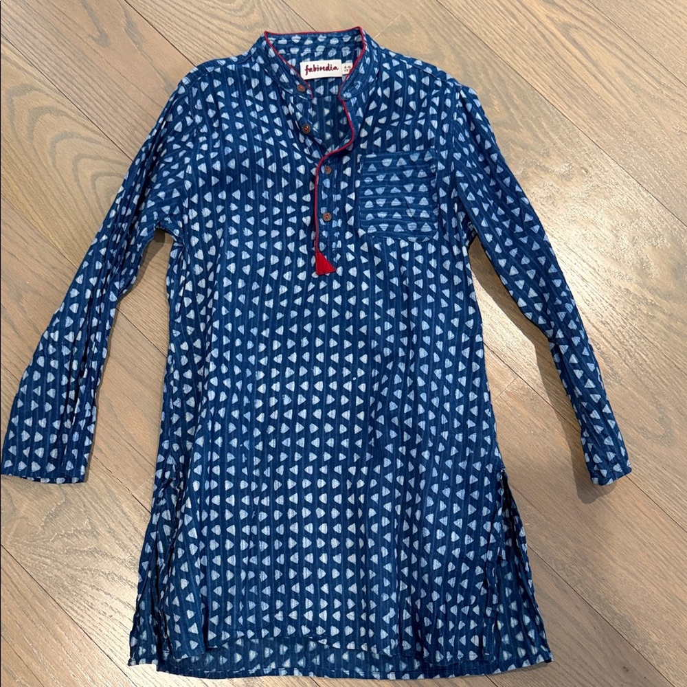 Fabindia cotton primted knee length kurta top